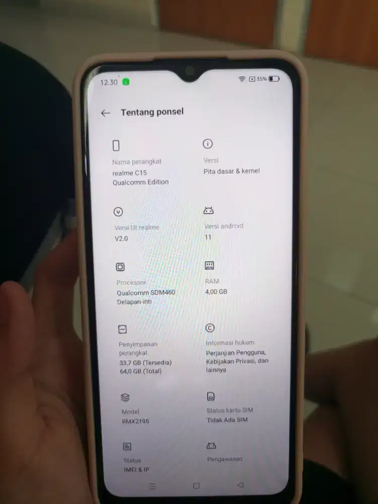 Realme c15 Snapdragon masih mulus no minus