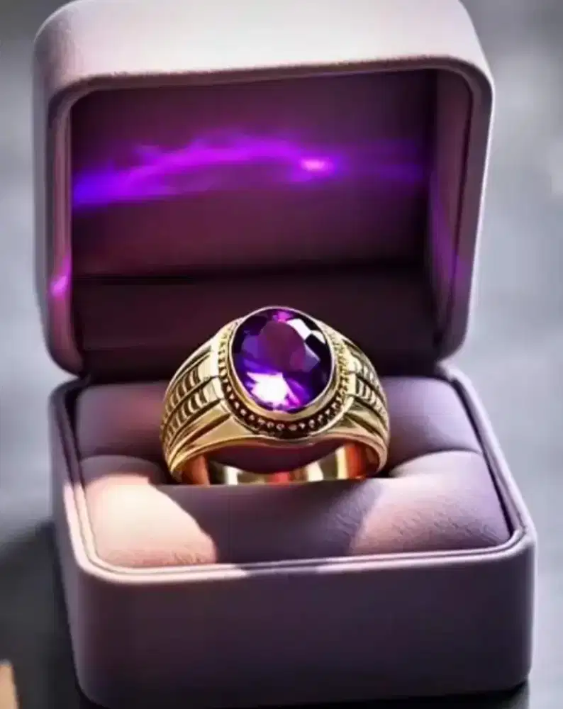 Kecubung Crystal ring Perunggu