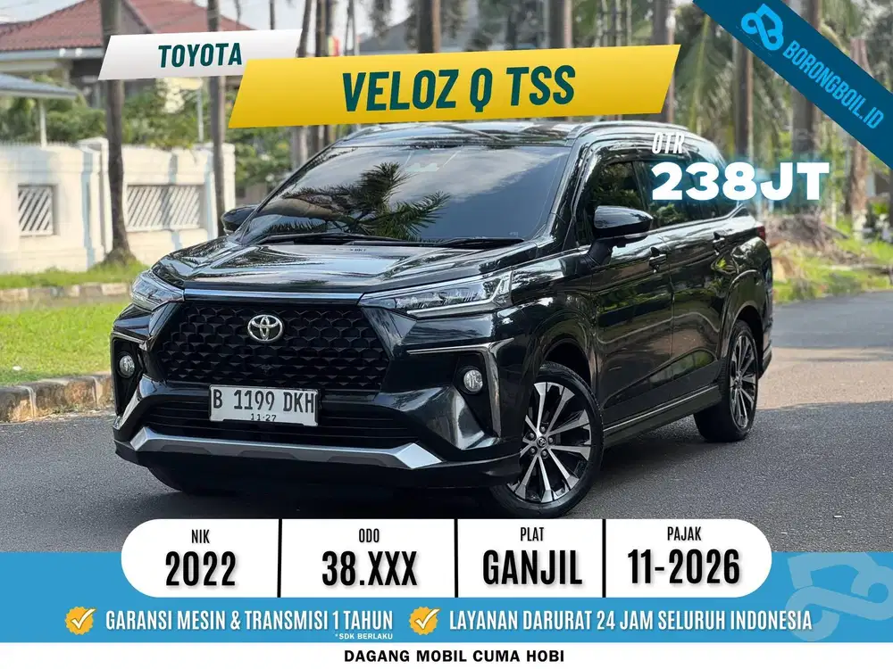 Mobil Keluarga Canggih | Toyota Veloz 1.5 Q TSS metik 2022 Hitam