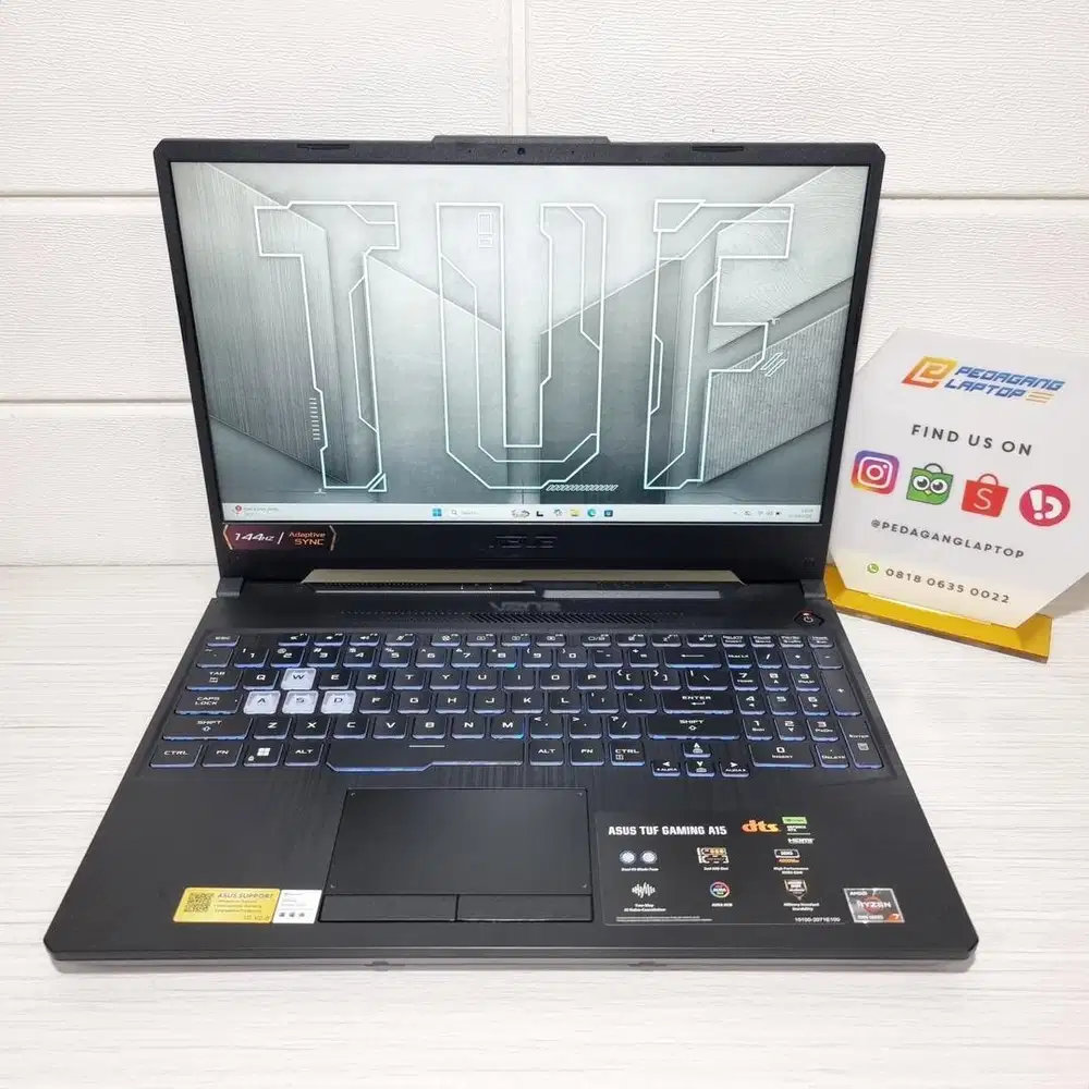 Asus Tuf Gaming A15 FA506NCG RYZEN 7-7445HS RAM 8GB SSD 512GB RTX 3050