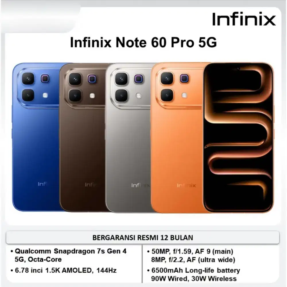 Infinix Note 60 Pro 12Gb/256Gb Kredit Free 1x cicilan