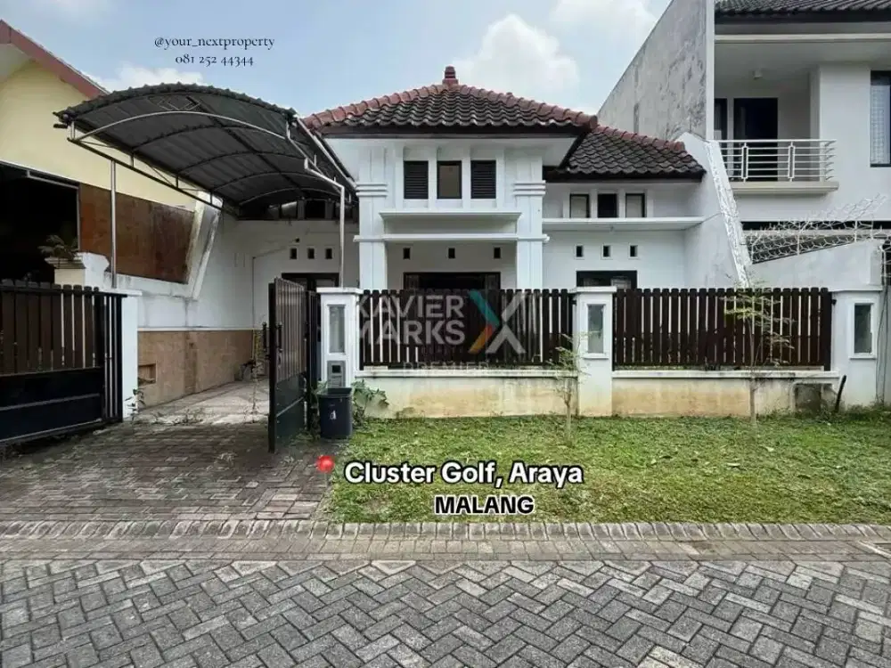 Rumah Siap Huni Kondisi Terawat Di Cluster Golf, Kota Araya Malang