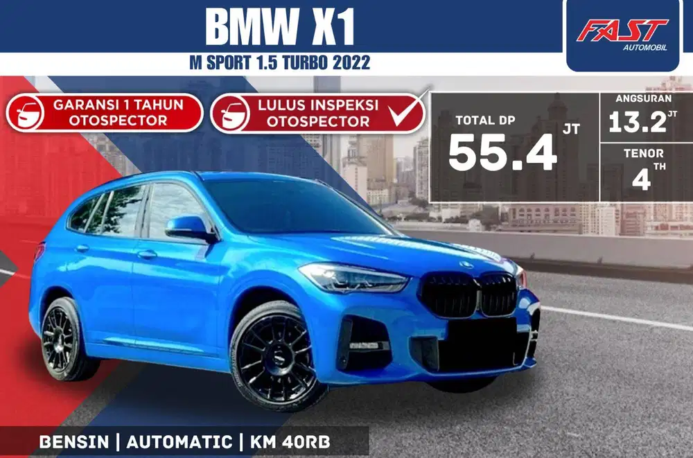 BMW X1 M SPORT 2022 PANORAMIC LOW KM.40RB & PAJAK PANJANG WARRANTY ON