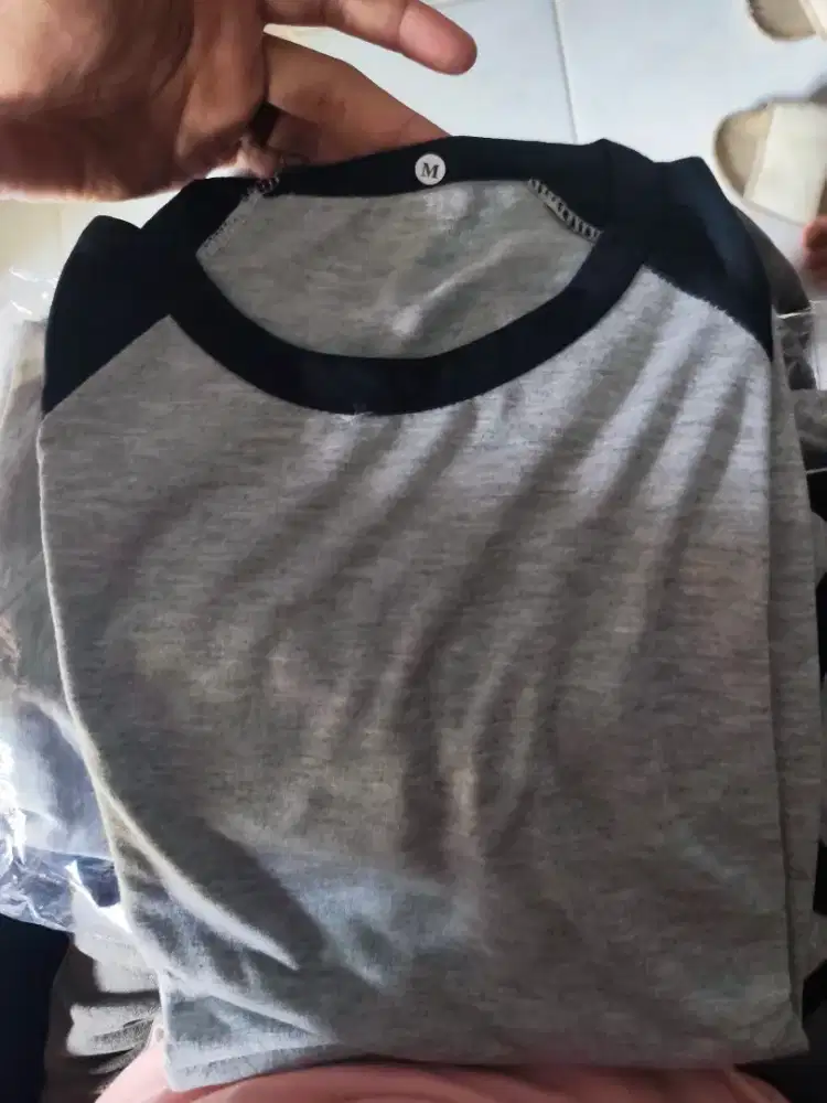 Jual rugi kaos raglan 3/4
