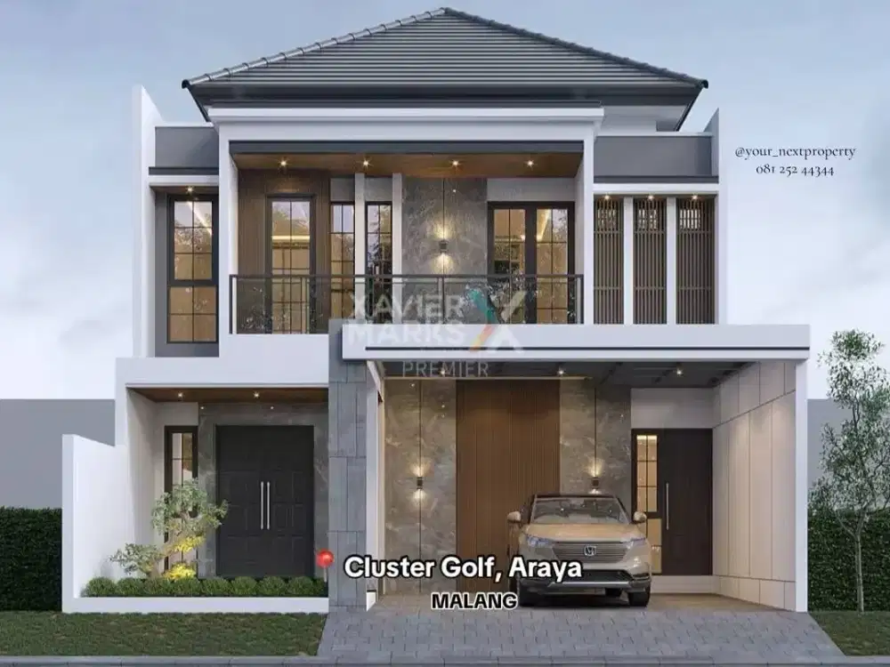 Rumah Modern Minimalis Di Cluster Golf, Kota Araya Malang