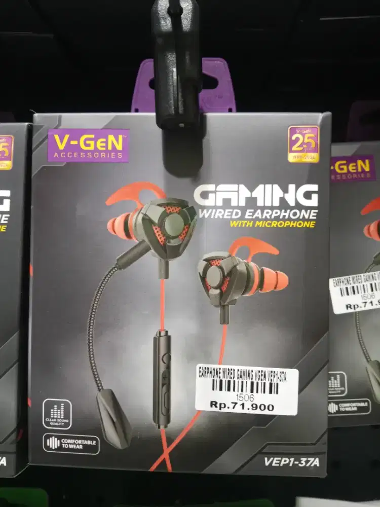 EARPHONE WIRED GAMING VGEN VEP1-37A