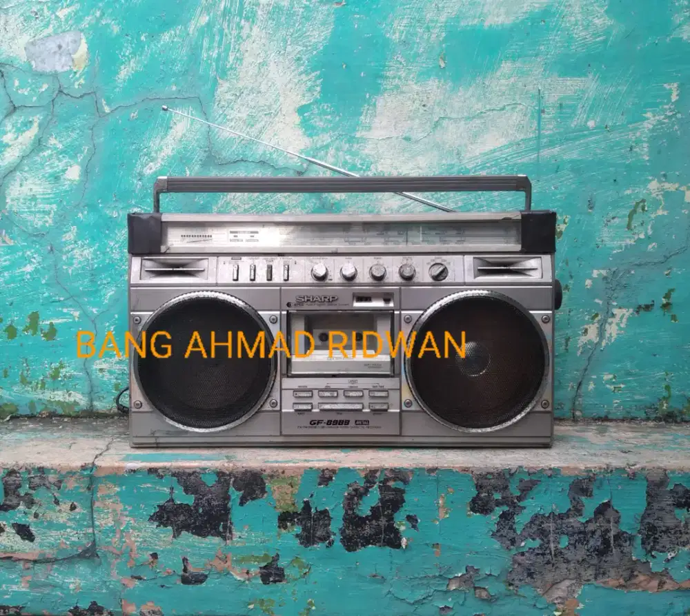 SHARPGF8989 FM AM SW radio tape kaset pita antik jadul kuno boombox