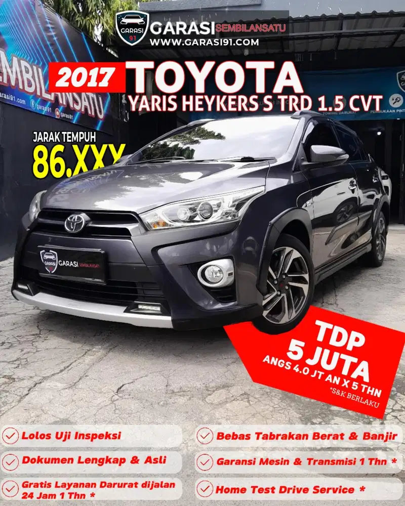 [ TDP 5 Jt ] Yaris Heykers s trd 1.5 Cvt 2017