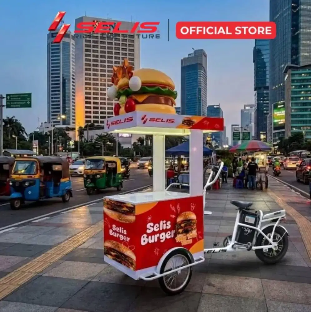 GEROBAK LISTRIK UNTUK JUALAN BURGER