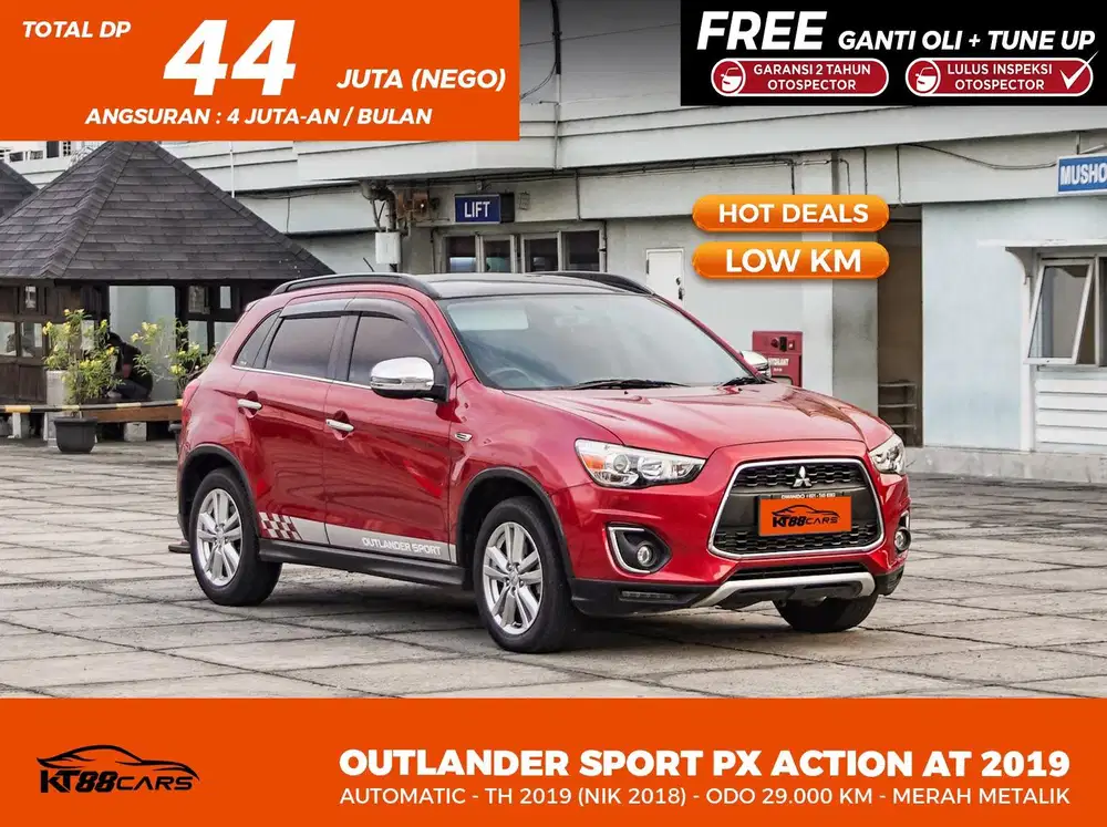 Low Kilometer Bergaransi MITSUBISHI OUTLANDER PX ACTION AT 2019