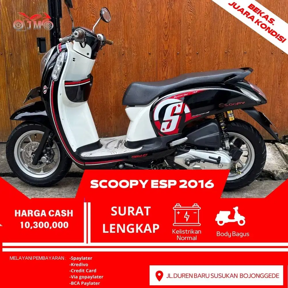 SCOOPY ESP 2016 SURAT LENGKAP MESIN HALUS SIAP PAKE TERMURAH
