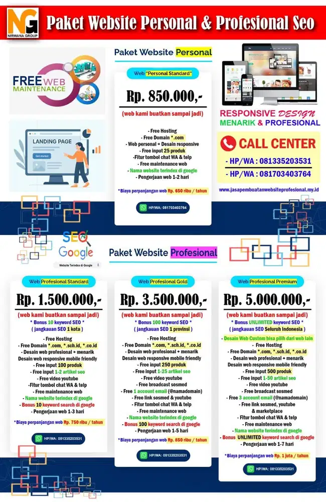 Jasa Pembuatan Website SEO Perusahaan Sekolah Sidoarjo & Surabaya