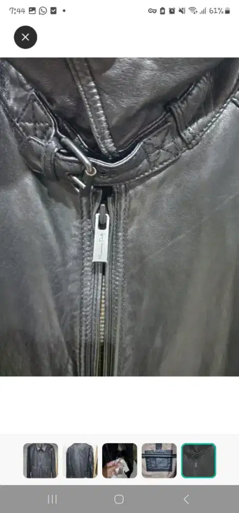 Jaket Kulit Massimo Dutti Preloved