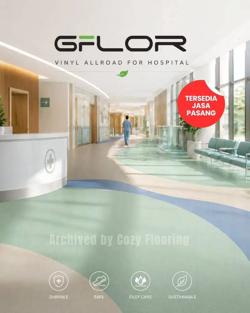 Vinyl Roll LG Allroad Tebal 2mm | Lantai Rumah Sakit Klinik Premium