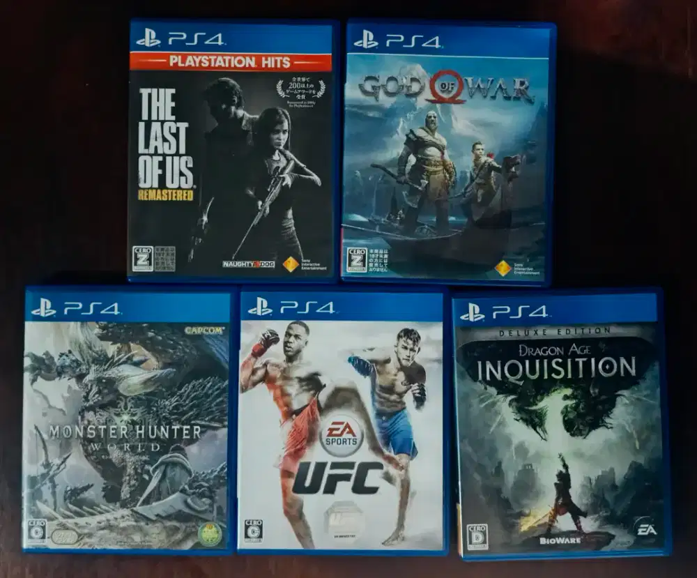 Paket 5 BluRay Games PS4 Original