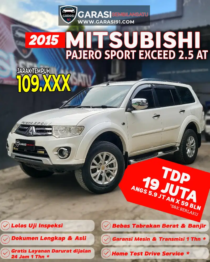 [ TDP 19 Jt ] Pajero sport Exceed 2.5 At 2015