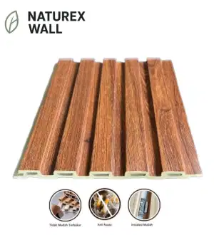 WPC Wall Panel Indoor 290x16x1cm – Panel Dinding Kayu Premium Anti Air
