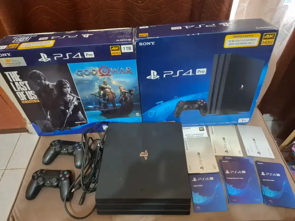 PS4 PRO 1TB ORIGINAL 4K HDR FULLSET GAME PS 4