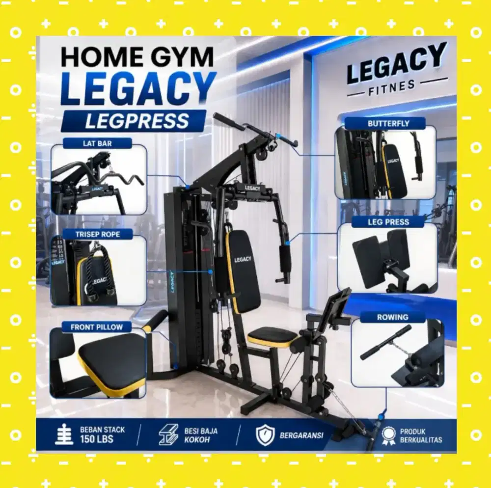 Homegym 1 sisi Legacy Legpress 75kg alat fitnes PLL-529