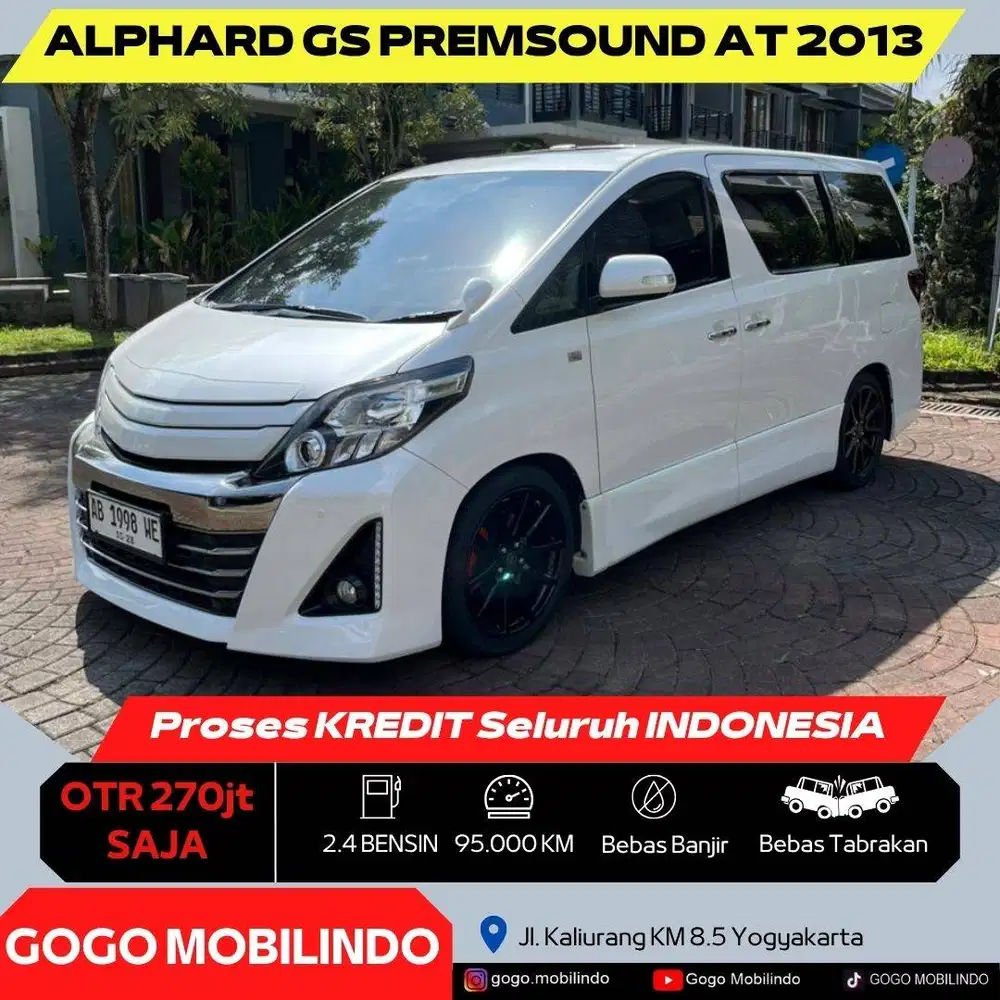 Toyota Alphard GS Premium Sound Matic 2013 LIMITED AB Tgn1 Bisa Kredit