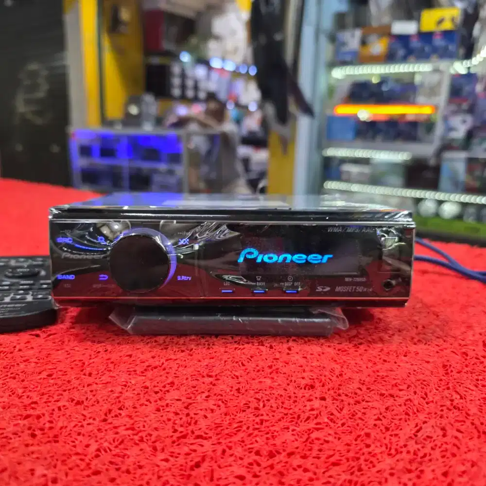Head Unit Single Din Pioneer DEH-7250SD USB sudah dipasang Bluetooth