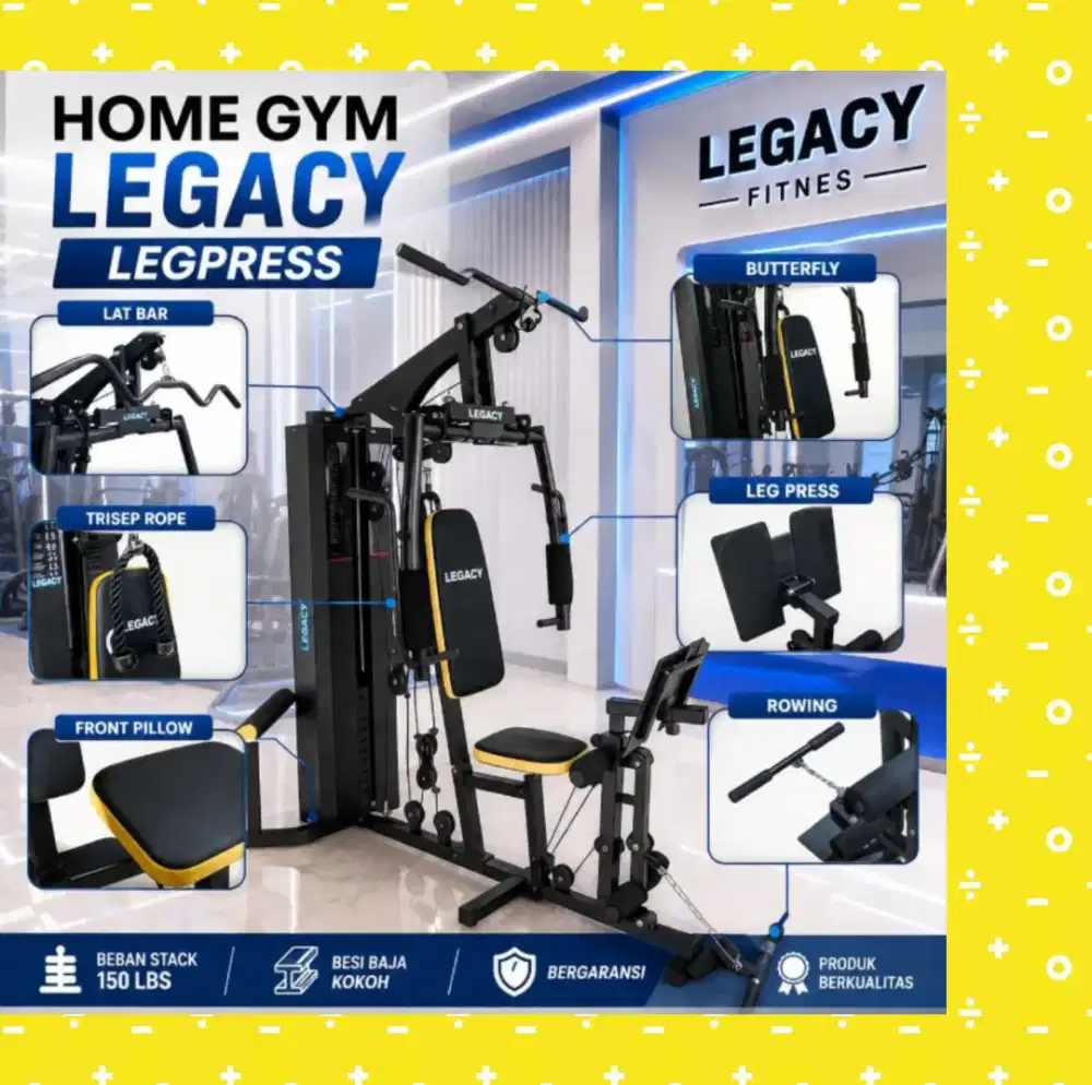 Homegym 1 sisi Legacy Legpress 75kg alat fitnes PLL-529