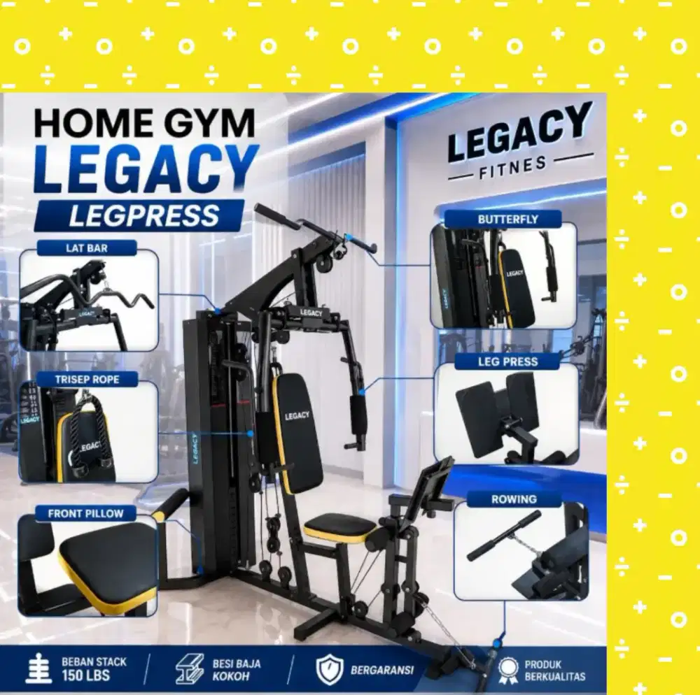 Homegym 1 sisi Legacy Legpress 75kg alat fitnes PLL-529