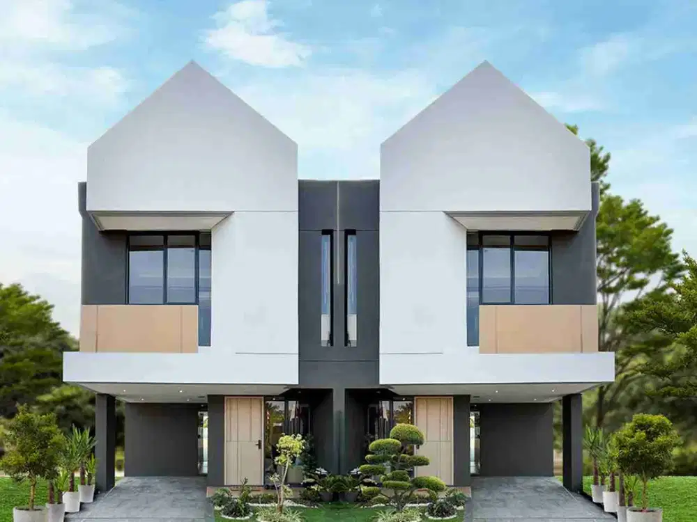 rumah baru 2 lantai bebas banjir bisa dp 0% konsep japanese tropical di kelapa gading Jakarta utara