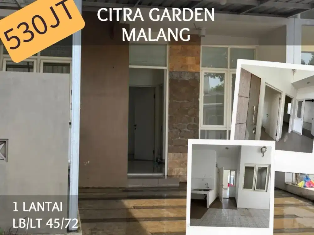 Rumah dijual citragarden kedungkandang Buring bumiayu 530jt Dukcapil RSUD
