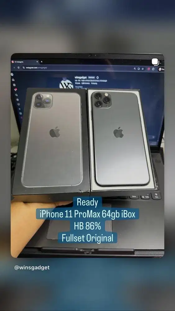 iPhone 11 promax 64gb iBox - fullset ori - HB 86%