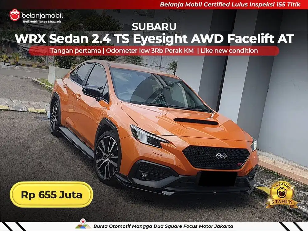 [ GARANSI 5TH ] Subaru WRX Sedan 2.4 TS Eyesight AWD 2023 2024
