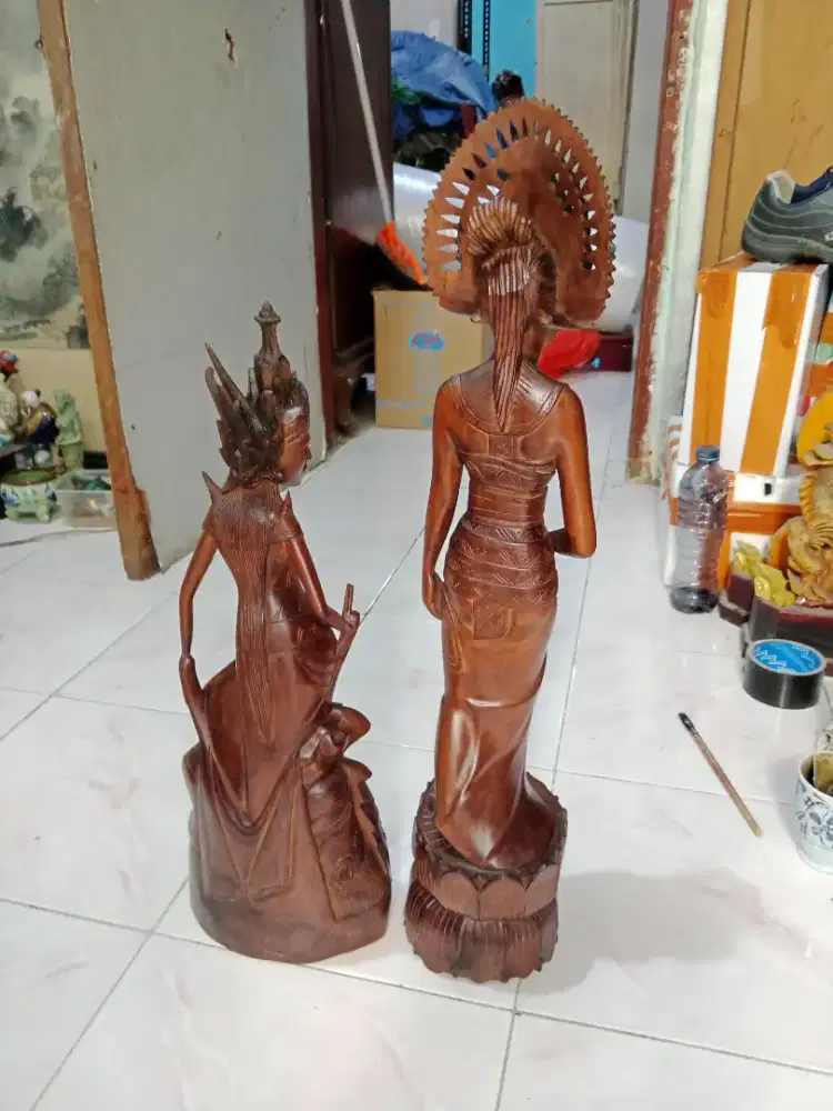 Ptg kayu khas bali kondisi brg terawat tinggi 62 50cm