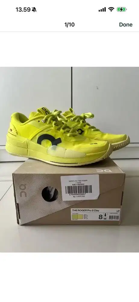 Sepatu padel ON CLOUD roger ORIGINAL