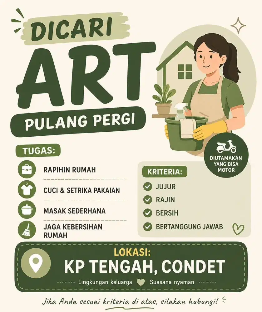 DICARI ART PULANG PERGI
