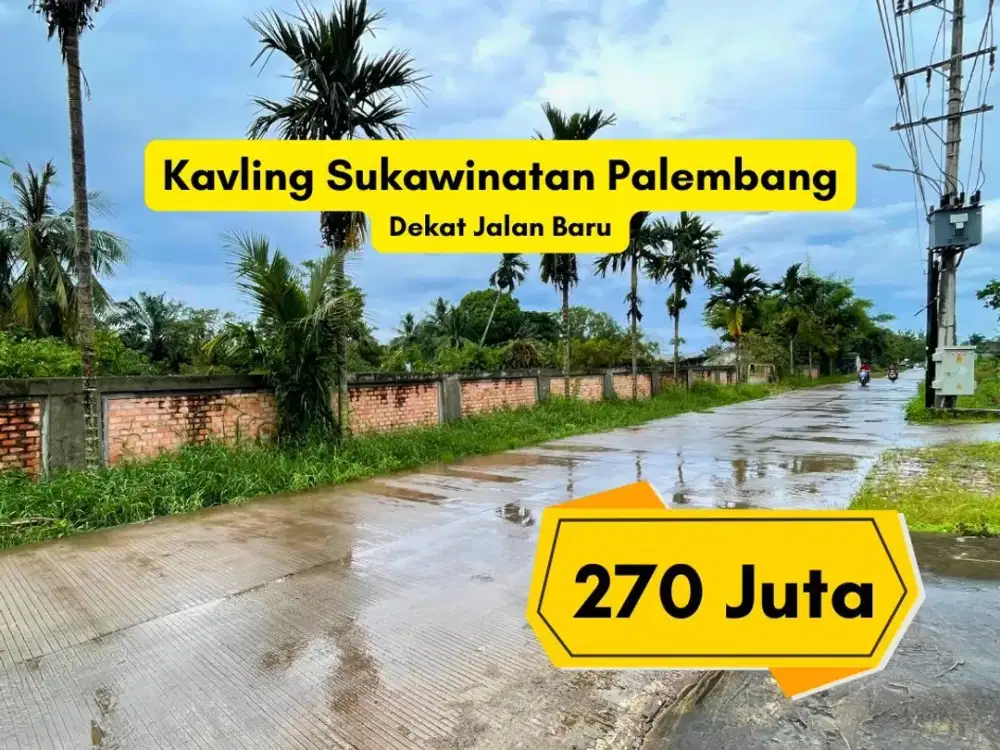 Kavling 270 juta area Sukawinatan 10 menit ke Bandara