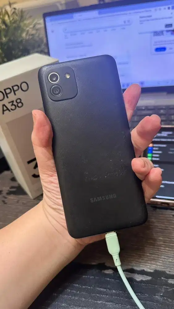 Samsung Android A03 hitam bekas second