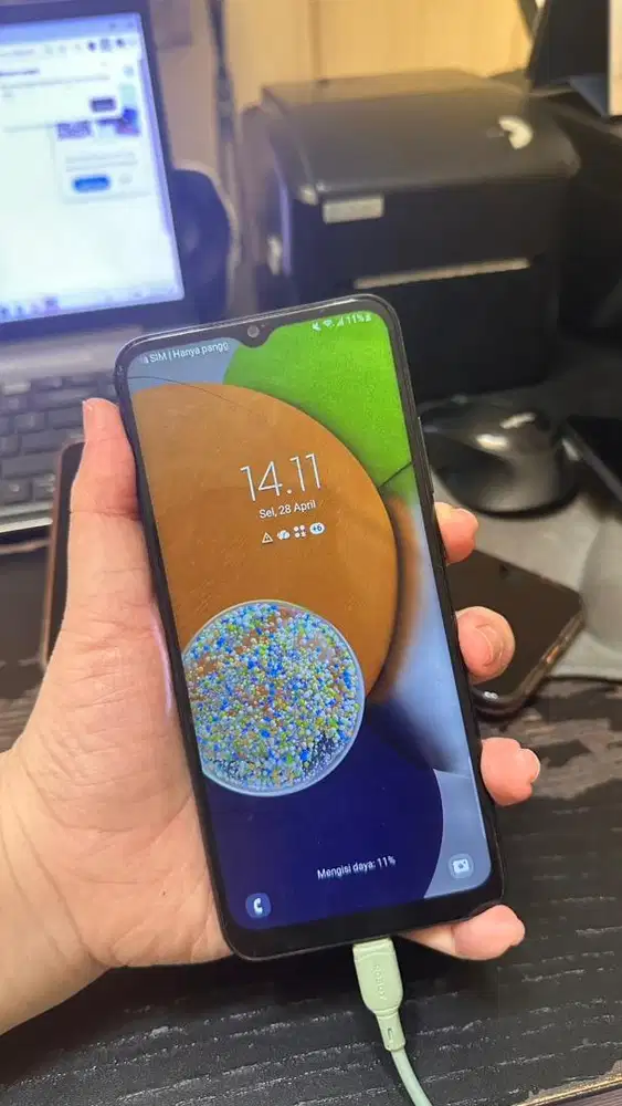 Samsung android A03 hitam bekas
