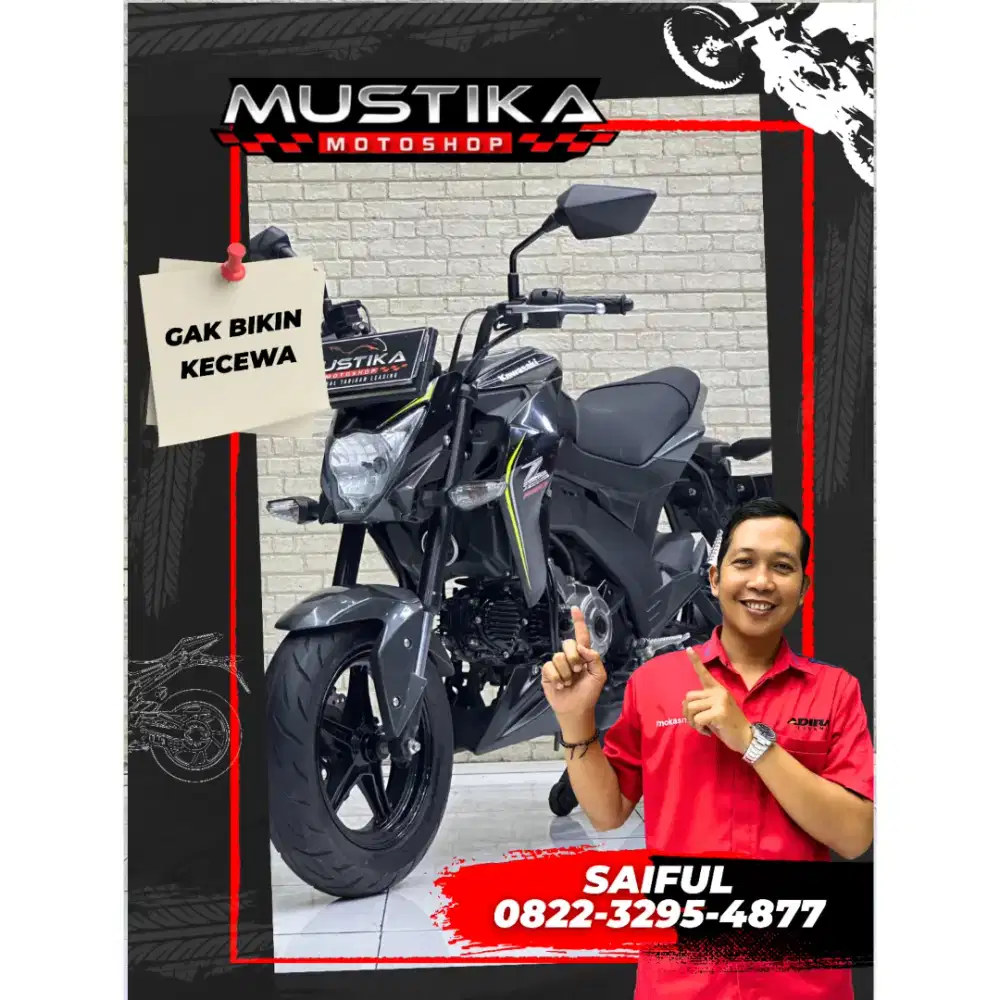 Odo 12rb Mulus!!Kawasaki Z125 2019 Plat Jatim pajek Baru Mulus-Mustika