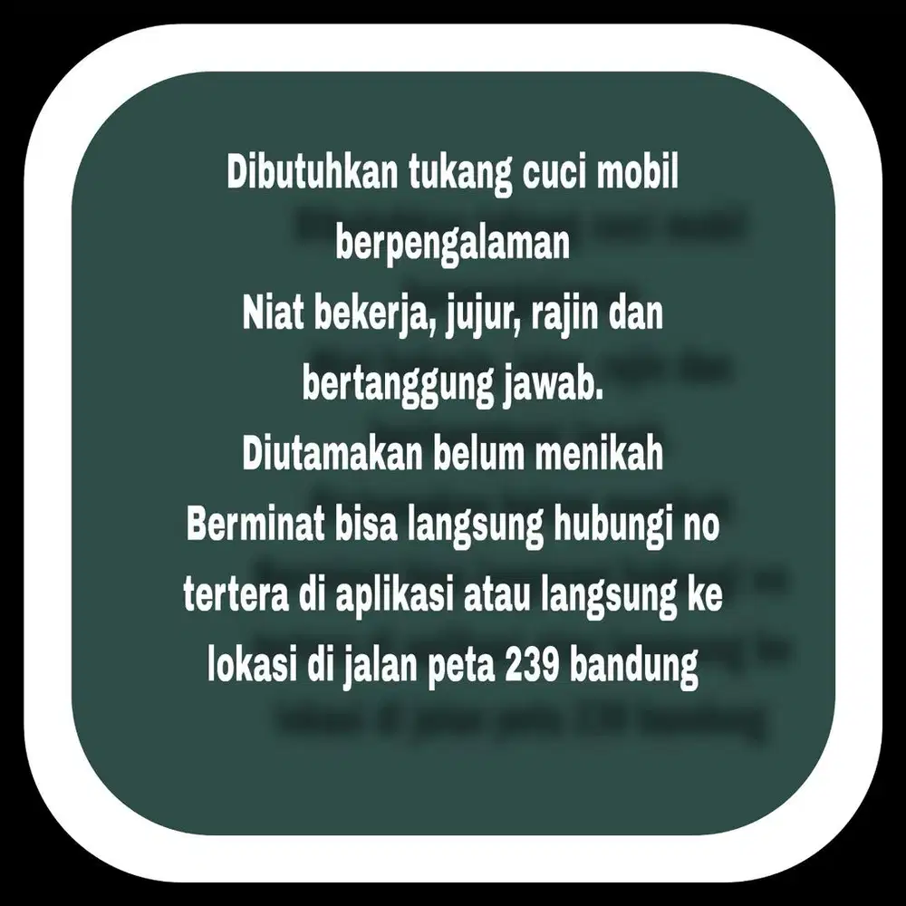 Lowongan tukang cuci mobil berpengalaman