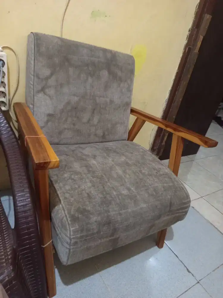 Kursi jati Belanda sofa single