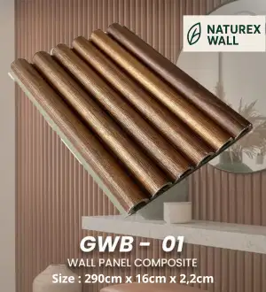 WPC Wall Panel 290x16x2.2 cm – Panel Dinding Kayu Premium Minimalis