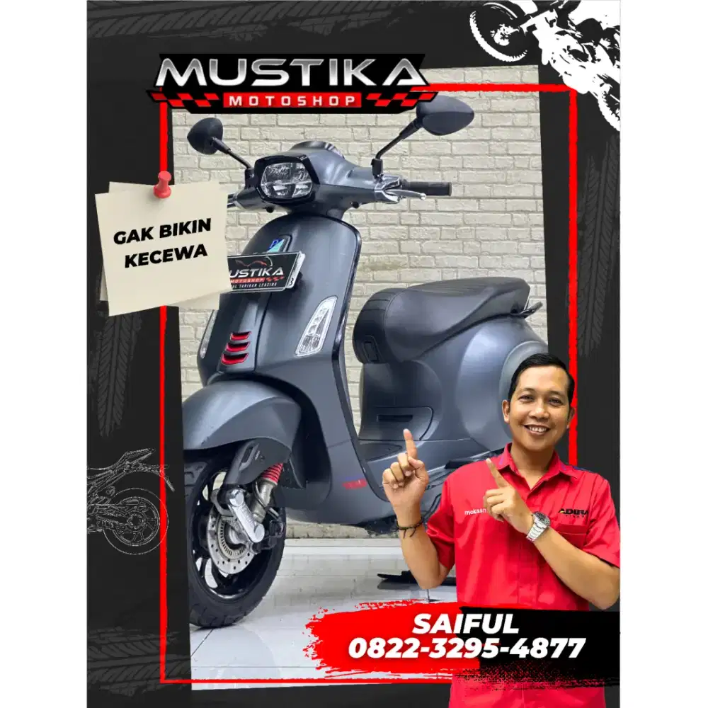 Odo 11rb Mulus!!Vespa Sprint S 150cc ABS Led 2023 N Asli-Mustika