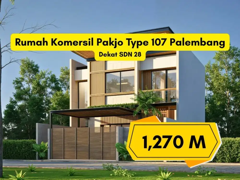 Rumah Komersil di Pakjo Palembang dekat SOETTA