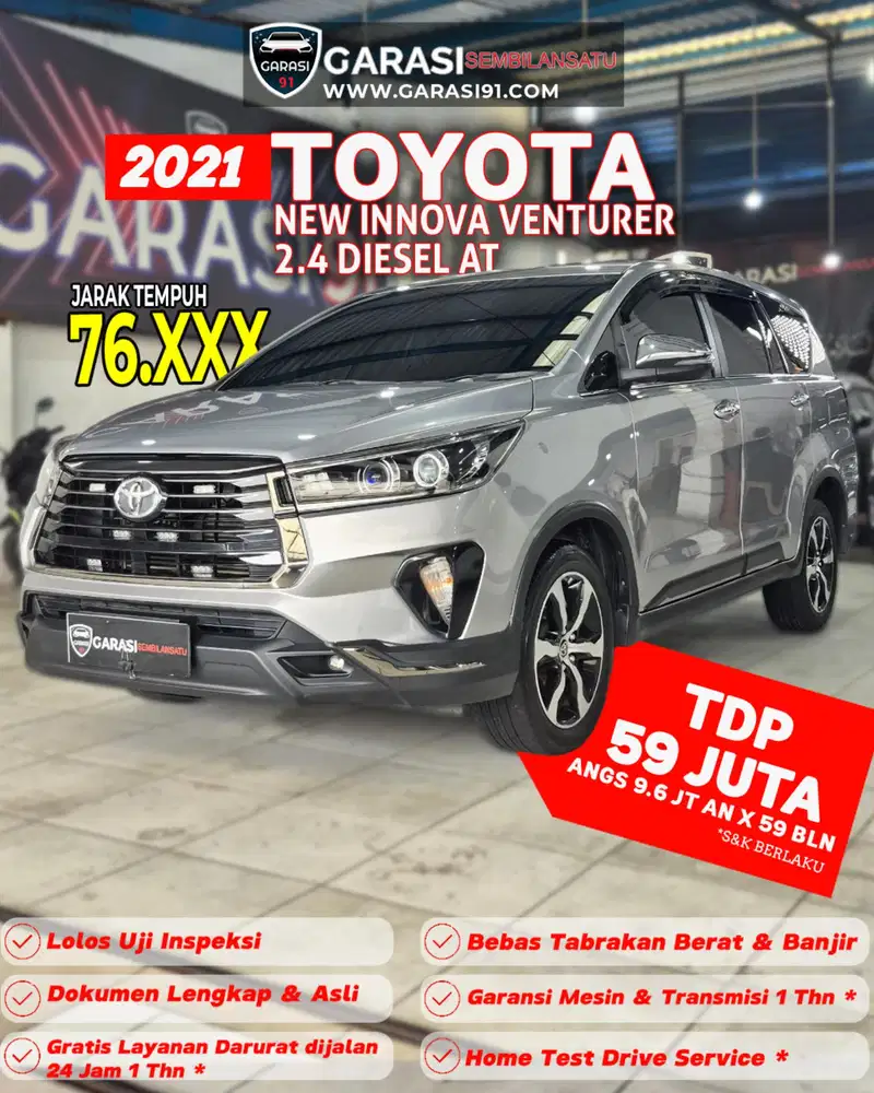 NEW INNOVA VENTURER DIESEL 2.4 AT 2021