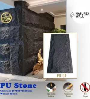 PU Stone 30x600x1200 mm – Panel Dinding Stone Anti Rayap