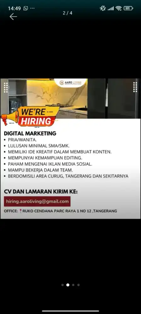 LOWONGAN PEKERJAAN DIGITAL MARKETING