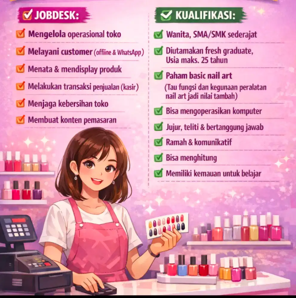 Dibutuhkan Pegawai Toko