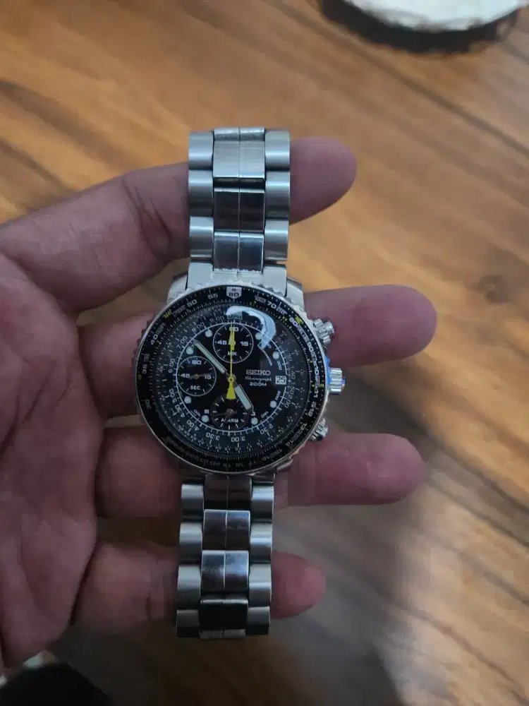 Jam tangan seiko flightmaster cronograph SNA411