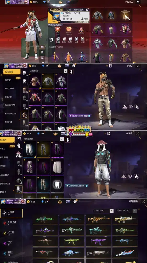 Jual Akun FF lumayan prime 5