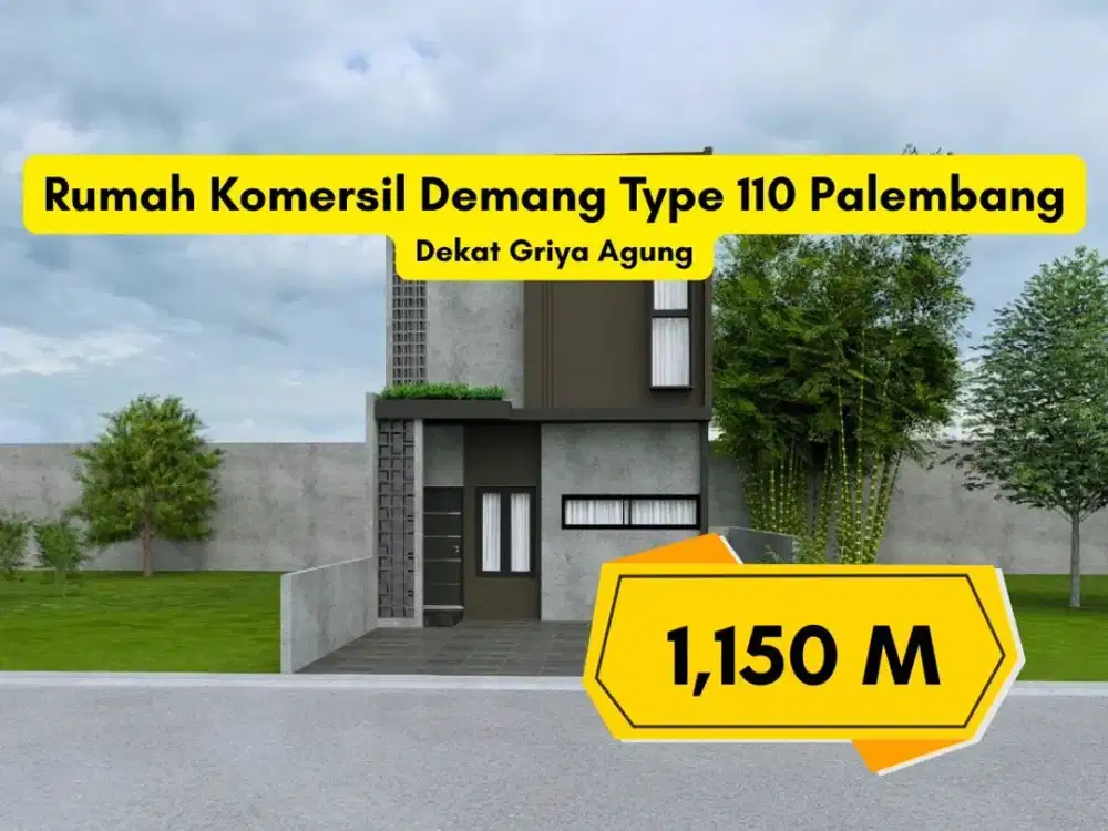 Rumah Kancil Putih Palembang Type 110 SHM